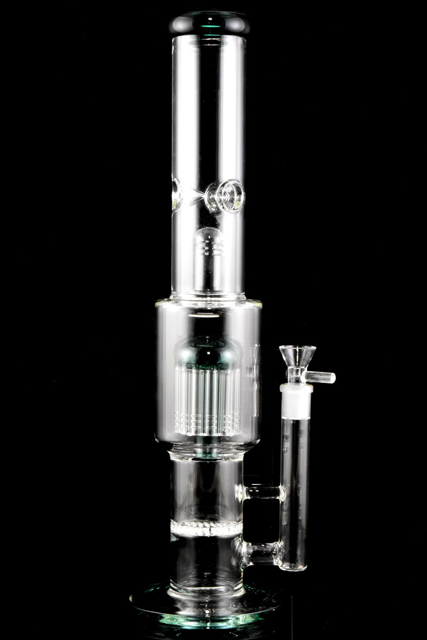 Large Stemless Glass Straight Shooter Water Pipe with Multi Percs - WP2847